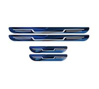 LiuROSE 4PCS Car Door Sill Protector for Ford Transit Connect/Transit Connect V408/Transit Courier B460,Scratch Resistant Kick Plate Guard Protectors Styling Accessories,B-Blue