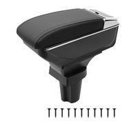 LiuROSE Car Armrest For Peugeot 108,Armrest Arm Rest Rotatable Storage Box Decoration Car Consoles In-vehicle Storage Accessories,E-Rear storage space-Black line