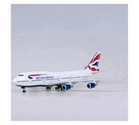 LIUSANG Scale aircraft 47cm 1:150 For 747 Airplane Model British Airways Boeing B747 Die-cast Resin Plane Model Decoration Office Suitable for display(With light)