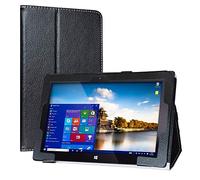 LiuShan Case for Fusion5 FWIN232 Plus S1,PU Leather Slim Folding Stand Cover for Fusion5 FWIN232 Plus S1 /FWIN232 Plus N4120 10.1" Windows Tablet(Not fit FWIN232 PRO N4120),Black