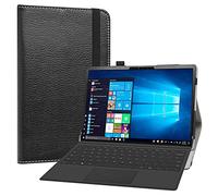 LiuShan Compatible with Dell Latitude 7320 Case,PU Leather Slim Folding Stand Cover for 13" Dell Latitude 7320 Detachable Tablet (Not Fit Other Tablet),Black