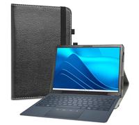 LiuShan Compatible with Dell Latitude 7350 Detachable case,PU Leather Slim Folding Stand Cover for 13" Dell Latitude 7350 Detachable Tablet(Not Fit Other Tablet),Black