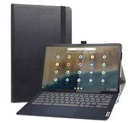 LiuShan Compatible with Lenovo Ideapad Duet 5 Case,PU Leather Slim Folding Stand Cover for 13.3" Lenovo Ideapad Duet 5 Chromebook 2-in-1 Tablet PC(Not Fit Other Tablet),Black