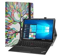 LiuShan Compatible with Lenovo ThinkPad X12 Case,PU Leather Slim Folding Stand Cover for Lenovo ThinkPad X12 Detachable/ThinkPad X12 Detachable Gen 2 12.3" Tablet PC,Love Tree