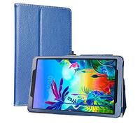 LiuShan Compatible with LG G Pad 5 Case,PU Leather Slim Folding Stand Cover for 10.1" LG G Pad 5 10.1 T600 Tablet PC (Not Fit LG G Pad X II 8.0 Plus V530),Blue