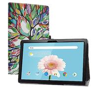 LiuShan Compatible with TECLAST P20HD Case,TECLAST M40 Case,PU Leather Slim Folding Stand Cover for 10.1" TECLAST P20HD / TECLAST M40 Tablet (Not Fit TECLAST P10),Love Tree