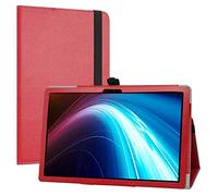 LiuShan Compatible with TECLAST P20HD Case,Winnovo P20 case,PU Leather Slim Folding Stand Cover for Dragon Touch Notepad 102/ Winnovo P20/ TECLAST P20HD/ Blackview Tab 8/ Blackview Tab 8E Tablet,Red