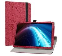 LiuShan Compatible with TECLAST P20HD/Winnovo P20 Rotating Case,360 Degree Rotation Stand PU With Cute Pattern for Dragon Touch Notepad 102 /AOYODKG A39 /TECLAST P20HD /Blackview Tab 8 Tablet,Rose Red