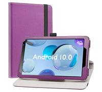 LiuShan Compatible with Vortex Tab 8 4G Rotating Case,360 Degree Rotation Stand PU with Cute Pattern for Vortex Tab 8 4G / Vortex Tablet Case 8 Inch Tablet(Not Fit Other Tablet),Purple