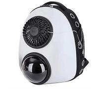 Liusj JUnst Pet Backpack,Space Capsule pet Bag Out Portable Breathable cat Bag with Fan Venting Backpack,Pet Backpack for Hiking, Travel, Camping, Outdoor Activities (Color : White)