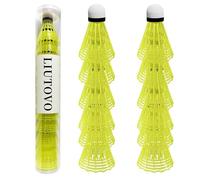 LIUTOVO 12 Packs Nylon Badminton Shuttlecocks Birdies Nylon Feather Shuttlecocks Badminton Birdies Great Stability & Durability Indoor Outdoor Sports Hight Speed Training Badminton Balls