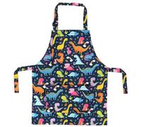 Liutufy Kids Aprons,Adjustable Cartoon Style Aprons for Children Cooking Painting Gardening Apron (Dinosaur Apron)
