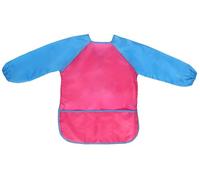 Liutufy Kids Painting Aprons with Pockets and Long Sleeves - Waterproof Art & Craft Smocks for 3-8 Year Old Boys and Girls (Rose Apron-S)