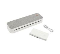 LiuuShango A40 Inkless Portable Printer - 10-14 Rolls per Charge, Built-in Safety Indicators, Modern White Design for Any Space