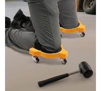 LiuuShango Knee Pads with Wheels for Effortless Movement | 360° Mobility for Construction & Gardening | Triangular Structure for Enhanced Stability | Increase Work Efficiency & Reduce Fatigue (Yellow)