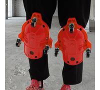 LiuuShango Knee Pads with Wheels for Effortless Movement | 360° Mobility for Construction & Gardening | Triangular Structure for Enhanced Stability | Increase Work Efficiency & Reduce Fatigue (Red)