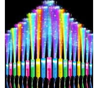 LIUWAZJ 38 Pcs Light Up Wands, Glow Fiber Optic Sticks, Colorful Fiber Optic Wand with 3 Flashing Modes, Glow in The Dark Party Favors Supplies for Wedding Bridal Birthday Hallween Carnival Concert