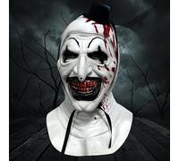 LIUWAZJ Terrifier Art the Clown Mask Scary Halloween Cosplay Costume Accessory, the Killer Clown Joker Mask Adult Full Head Costume Props