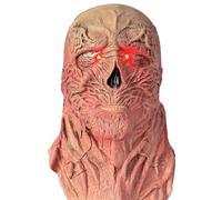 LIUWAZJ Vecna Latex Full Face Mask with LED Eyes, Scary Cosplay Costume Props for Halloween Party