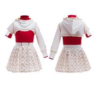 LIUWAZJ Womens Nova Zombies Costume Cheerleader Hooded Coat Mesh Top Wristband Skirt for Halloween Daywalkers Outfit, Horror Movies Fans (2XL)