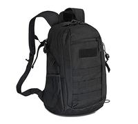 liuwei Travel Cycling Daypack Backpack,15L Mini Military Molle Backpack Rucksack Tactical Assault Pack Bag for Men Women fit Hunting Camping Trekking,black