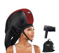 Ultimate Hooded Hair Dryer Cap, Hair Dryer Bonnet Attachment for Curly Hair， Your Ideal Hair Diffuser Solution-Large Capacity Hair Dryer Cap for Quick Styling of Curly Hair (deep Black)