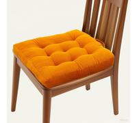 LIUWEIW MeditationFloor Cushion Pillow 17.7"*17.7" 21.6"*21.6" Square Chair Seat Pad Cushions, Tufted Corduroy Cover, for Tatami Living Room Or Yoga(Orange,45x45cm 4pcs)