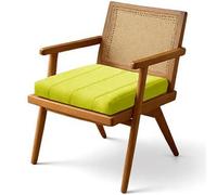 LIUWEIW Selectable Thickness Friendly Teddy Fleece Fabric Dining Chair Cushion Square, High Density Foam Chairs Pad for Kitchen, Slip Resistant Indoor Seat Cushions(#5,50x50x6cm/20x20x2.3in)