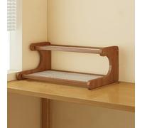 LIUWOPA 2/3-Tier Wooden Mug Holder Countertop, Cosmetics Holder Mug Display Coffee Station Organizer Rack Seasoning Bottle Shelf for Cabinet(2 layers,30cm)