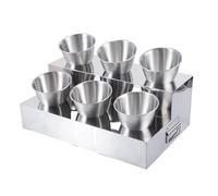 LIUWOPA Pizza Topping Station, Countertop Condiment Holder with Removable Containers Stainless Steel Condiment Carrier for Outdoor BBQs Parties(Gold,D)