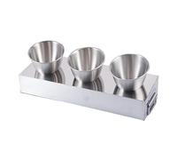 LIUWOPA Pizza Topping Station, Countertop Condiment Holder With Removable Containers Stainless Steel Condiment Carrier For Outdoor BBQs Parties(Silver,G)