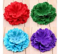 LIUXIN 10pcs/lot 11CM Newborn DIY Chic Shabby Artificial Shaped Fabric Hair Flowers Bouquet For Wedding Bride Garland