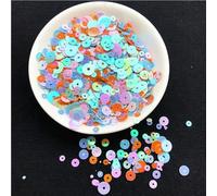 LIUXIN 1200Pcs/Pack Multi Mix 3mm 4mm 5mm 6mm Sequins Colorful Flat Round Loose sequin Sewing Wedding Craft, Women Garment