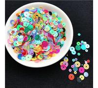 LIUXIN 1200Pcs/Pack Multi Mix 3mm 4mm 5mm 6mm Sequins Colorful Flat Round Loose sequin Sewing Wedding Craft, Women Garment