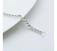 LIUXIN 2Pcs 28/135/160MM Single Row Rhinestone Chain Bikini Connectors/Buckle Reinforcement Of Flat Chains Metal Crystal Bikini Buckle