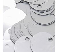 LIUXIN 30mm Big Hole Sequins Silver Paillettes PVC Sequin Fabric for Bags Clothes Home Sewing DIY Crafts Accessories 10g/bag