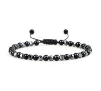 LIUXIN 4mm Natural Mini Beads Bracelets Round Agates Onyx Stone Yoga Braided Bracelet Elastic Charm Bangle Prayer Jewelry