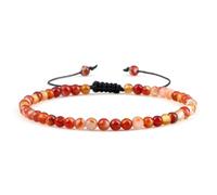 LIUXIN 4mm Natural Mini Beads Bracelets Round Agates Onyx Stone Yoga Braided Bracelet Elastic Charm Bangle Prayer Jewelry