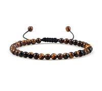 LIUXIN 4mm Natural Mini Beads Bracelets Round Agates Onyx Stone Yoga Braided Bracelet Elastic Charm Bangle Prayer Jewelry
