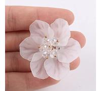 LIUXIN Acrylic Rose Pearl Crystal Petal Flower Floral Sewing Patches Patch For Dress Making, Diy Craft