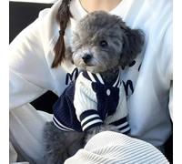 LIUXIN Cute Embroidered Pet Baseball Jackets Dog Clothes For Small Medium Cat Teddy Coat Puppy Spring Clothes Warm