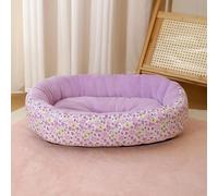 LIUXIN Floral All Season Dog Bed for French Bulldog Chihuahua Soft Cat Bed for Dogs Sleeping Puppy Pad Sofa Dog Bed Four Color Pet Pad