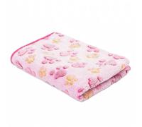 LIUXIN Soft Fluffy Pet Blanket Flannel Dog Sleeping Blanket Paw Print Pattern Pet Mat Warm Comfortable Blanket for Cat Dog