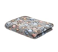 LIUXIN Soft Fluffy Pet Blanket Flannel Dog Sleeping Blanket Paw Print Pattern Pet Mat Warm Comfortable Blanket for Cat Dog