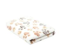 LIUXIN Soft Fluffy Pet Blanket Flannel Dog Sleeping Blanket Paw Print Pattern Pet Mat Warm Comfortable Blanket for Cat Dog