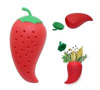 liuxingran 1PC Creative Chili Spice Spice Filter Stew Soup Silicone Tea Infuser Filter Tool Seasoning Kit Kitchen Practical Gadgets