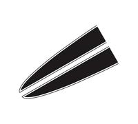 LIUYANggg 2PCS Car Hood Bonnet Stickers Auto Stripes Styling Vinyl Film Decals,Fits For Fiat 500 Abarth 595 Tuning Accessories