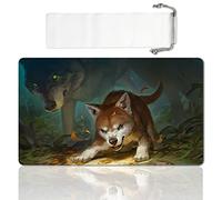 LIUYANZE Board Game TCG Playmat Table Mats Games Size 60X35 cm Mousepad Compatible for MTG CCG RPG Trading Card Game (Ferocious PUP)