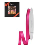 LIUYAXI Double Faced Hot Pink Satin Ribbon, 3/8" X Continuous 25 Yards, Ribbons Perfect for Gift Wrapping Bows Bouquet Wedding Decor DIY Craft and More