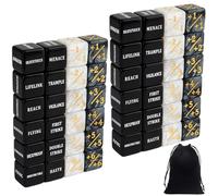 LIUYIDM Dice Set 48 Pieces Dice Counter, Acrylic Token Dice Set with Velvet Bag Skills Keywords Counter Cube Loyalty Cube Cube Set Accessories